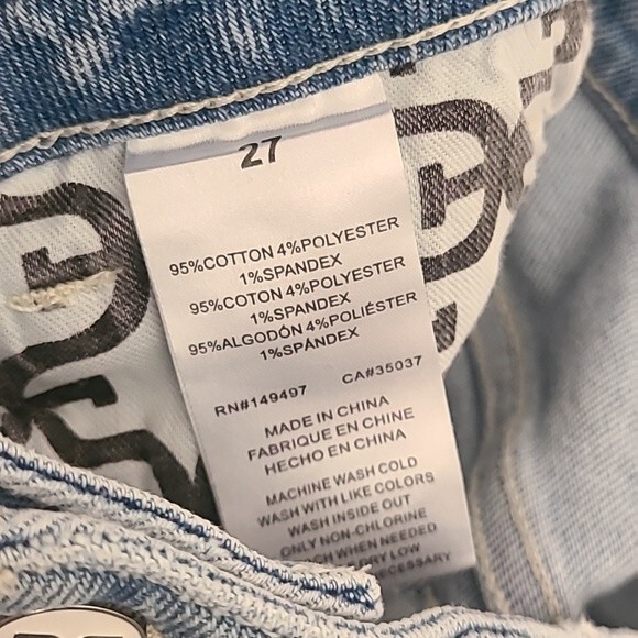 Sam Edelman The Kitten Mid Rise Skinny Crop Light Blue Jeans Size 27 - Picture 6 of 8